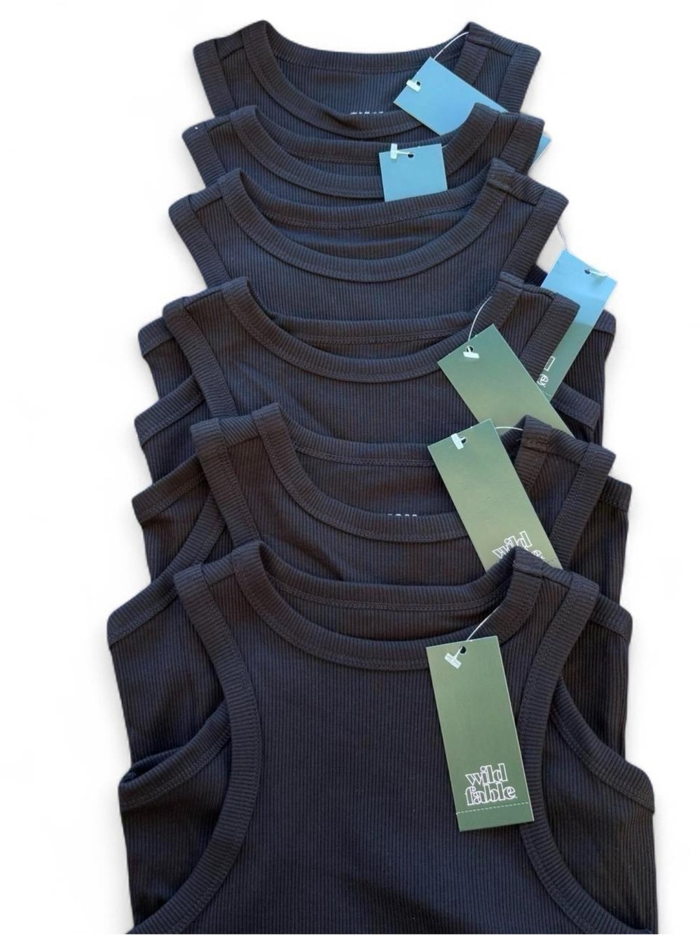 Wild Fable black ribbed CROPPED tops Size XS, NWT, Bundle of 6!